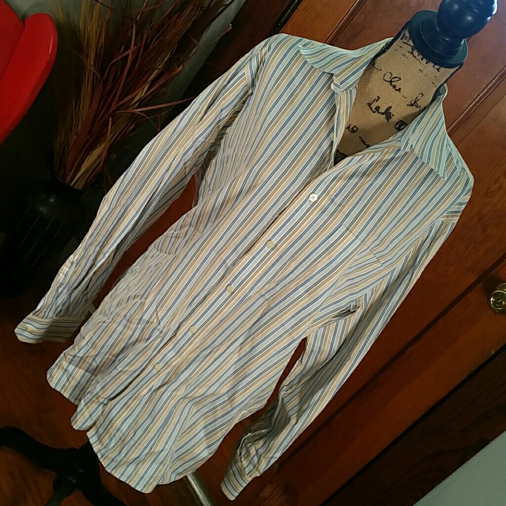 Express Long Sleeve Button Up Blouse